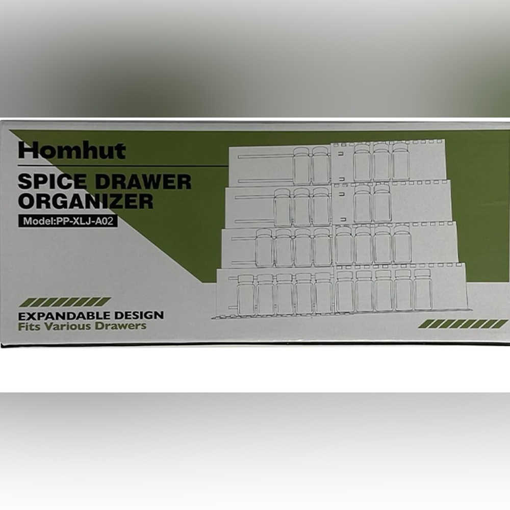 Green Spice Drawer Organizer